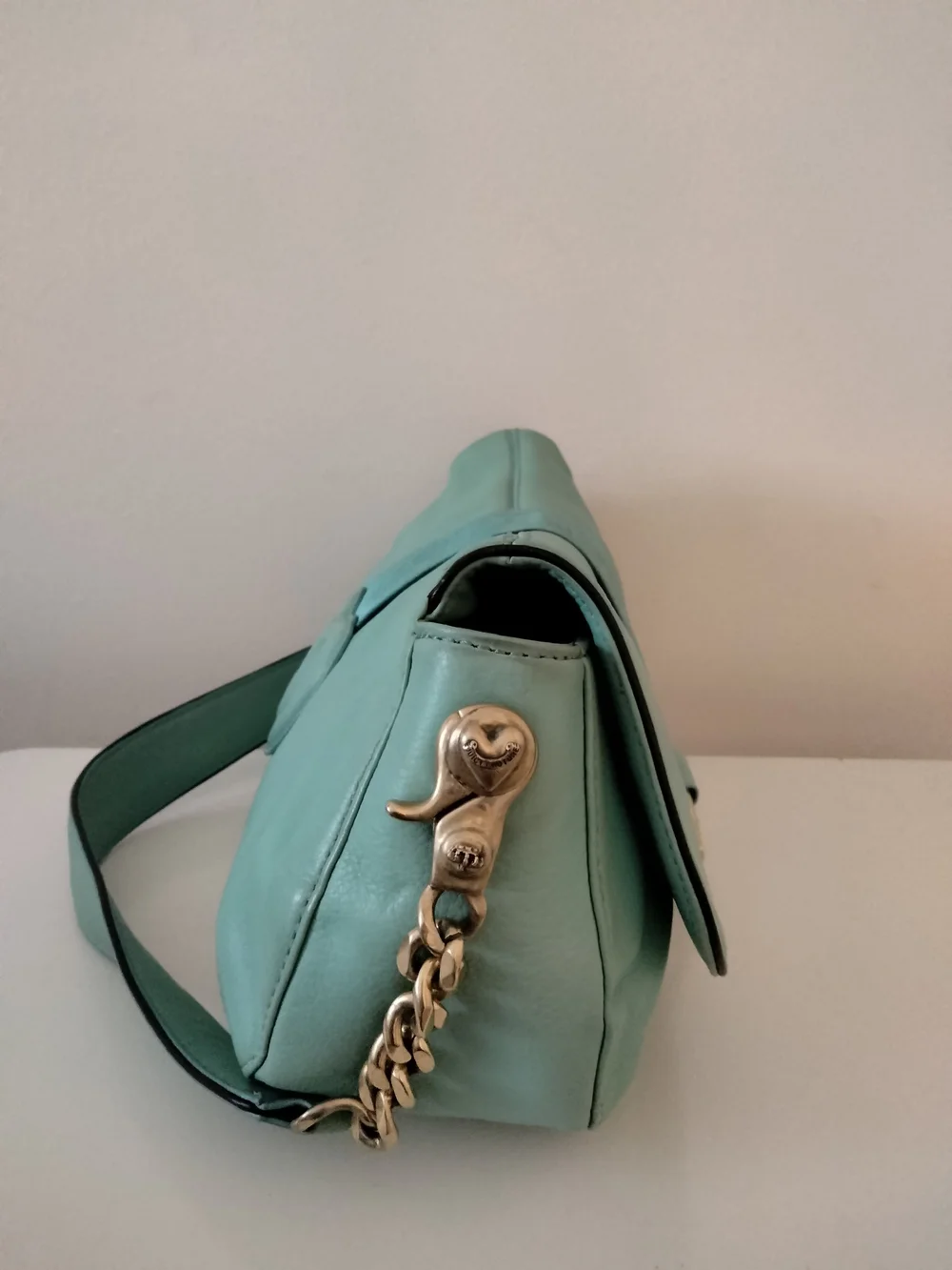 Vintage Mint Green Juicy Couture Shoulder Bag with Heart Accent